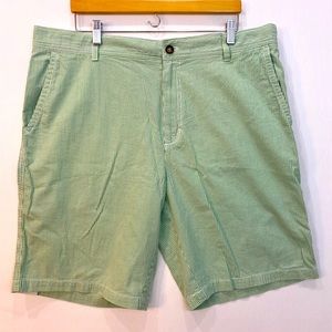 Men’s Izod Seersucker Green Stripe Golf Shorts NWT